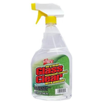 FIRST FORCE 32OZ GLASS CLEANER W/ VINEGAR 1CT